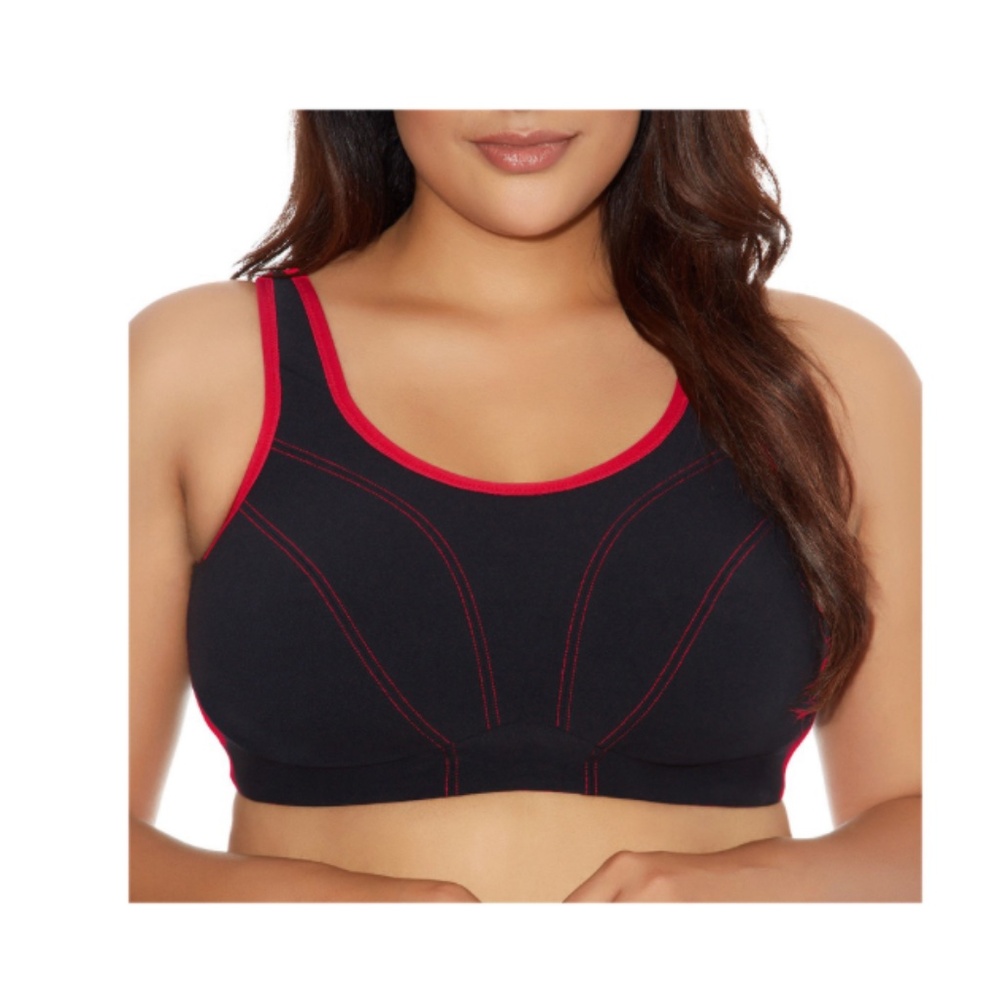 Goddess Plus Size Soft Cup Sport Bra - Black NWT
